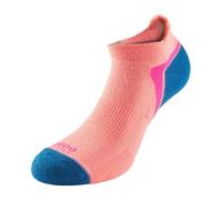1000 Mile 1 Pack Ladies Single Layer Active Ankle Socks - 6-8.5 UK - Peach / Teal