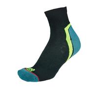 1000 Mile 1 Pack Mens Active Quarter Repreve Socks - 9-11 UK - Black / Teal