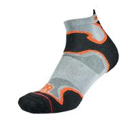 1000 Mile 1 Pack Mens Fusion Ankle Repreve Socks - Silver / Orange - 12-14 UK