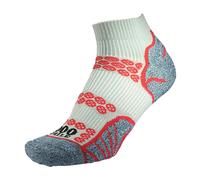 1000 Mile 1 Pack Mens Lite Anklet Double Layer Socks - Silver / Red - 12-14 UK