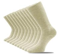 1000 Mile 10 Pair Multi-Pack Blister Free Low Abrasion Cream Walking Outdoor Socks UK3-5.5
