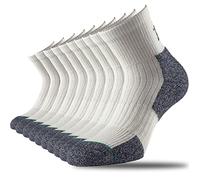 1000 Mile 10 Pair Multi-Pack Performance Low Ankle Cut Trainer Gym Running Workout Socks White UK 3-5.5