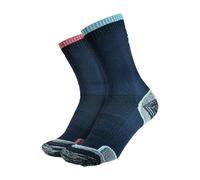 1000 Mile 2 Pack Ladies Walking Single Layer Socks - 3-5.5 UK - Navy
