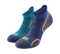 1000 Mile Unisex Socklet-twin King/Ny2263h -M (6-8) MILE RUN SOCKLET TWIN PK KING NY2263H M 6 8 MENS, Kingfisher/Navy, M UK