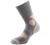 1000 Mile 2 Season Coolmax Breathable Warm Weather Mens Walking Hiking Socks - Grey/Orange (X-Large / 12-14UK) - 1 Pair