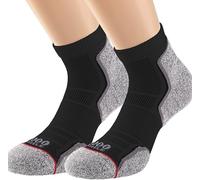 1000 Mile Unisex 2262bxl Run Anklet Mens (Twin Pack) (Recycled), Black, XL EU