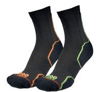 1000 Mile Mens 2266bl Socks, Black Orange/Green, L EU