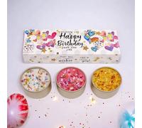 1000 Mile Happy Birthday Candles Trio Set Luury Scented Candles With 30Hour Burn Time Garden Plant