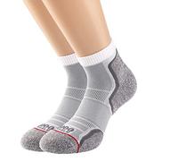 1000 Mile Run Anklet Repreve Single Layer Socks Silver Orange Green - Large Twin Pack