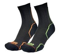 1000 Mile Mens 2266bl Socks, Black Orange/Green, L EU