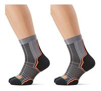 1000 Mile Men's - Mile Trail Socks Twin Pack, grey/orange, One Size UK & Men's - Mile Trail Socks Twin Pack, grey/orange, XL UK