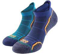 1000 Mile Mens Run Socklet Single Layer Socks Twin Pack - - Size: L