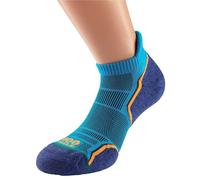 (M, Kingfisher Blue/Navy) 1000 Mile Mens Run Socks (Pack of 2)