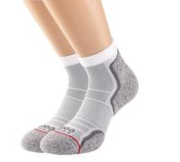 1000 Mile Men's Sock-twin Wh/Gry 2261w-medium (6-8) MILE RUN ANKLET SOCK TWIN PK WH GRY 2261W MEDIUM 6 8, White, M UK