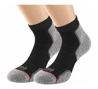 1000 Mile Run Anklet Sock - Twin pack: Black: 9-11.5 Size: 9-11.5, Col