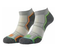 1000 Mile Run Anklet Sock - Twin pack: Grey: 12-14 Size: 12-14, Colour