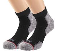 1000 Mile Run Anklet Repreve Single Layer Twin Pack Black/Grey LM