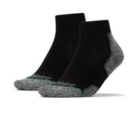 1000 Mile Run Anklet Sock - Twin pack: Black: 12-14 Size: 12-14, Colou