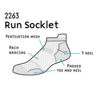 1000 Mile Run Single Layer Socklet Women's Socks (Twin Pack) - AW26