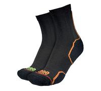 1000 Mile Socks - Mens Trail Repreve Single Layer Running Sports Breathable - Black / Neon - Orange Nylon - Size UK 9-11