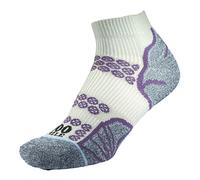 1000 Mile Socks Womens - Ladies Lite Anklet Double Layer Running - Silver / Purple Nylon - Size UK 3-6