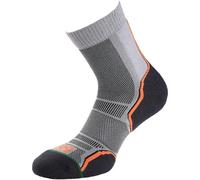 1000 Mile Trail 2 Pack Mens Running Socks Grey Merino Wool Sports Training Run