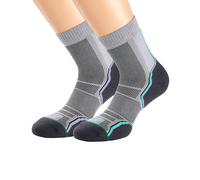 1000 Mile Trail Single Layer Crew Women's Socks (Twin Pack) | UK M