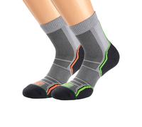 1000 Mile Trail (2 Pack) Mens Running Socks - Grey