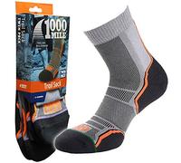 1000 Mile Trail Walking Off Road Running Racing Comfort Fit Single Layer Socks - Grey Men's