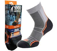 1000 Mile Trail Walking Off Road Running Racing Comfort Fit Single Layer Socks - Grey Men's (Large / 9-11.5UK) - 1 Pack (2 Pair)