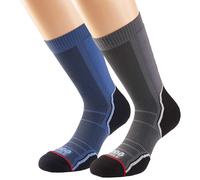 1000 Mile Trek Single Layer Socks (Twin Pack) Hiking Running Wool Blend
