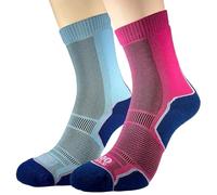 1000 Mile Unisex Navy/Purple -Lm (6-8) MILE TREK TWIN PACK NAVY PURPLE 2270N LM 6 8 LADIES, Navy/Purple, Ladies Medium UK 6-8.5