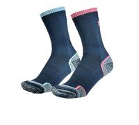 1000 Mile Womens Walk Repreve Sock - Twin Pack: Navy Cornflower/Mauve: