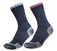 1000 Mile Womens Walk Repreve Sock - Twin Pack: Navy Cornflower/Mauve:
