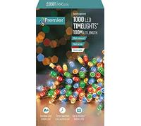 1000 Multi Coloured Multi Action Battery Powered LED Lights with Timer