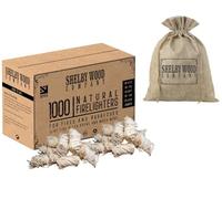 1000 Natural Wood Wool Firelighters For Log Burners, Indoor/Outdoor Fires, Easy to Light, Odourless,Clean, Smoke Free Fire Lighters Burn up to 11 Minutes, Wood Wool Instant Fire Starters