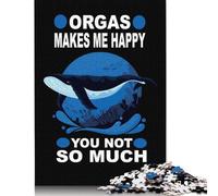 1000 Orgas Makes Me Happy You Creative Square Jigsaw Puzzles for Adults, Paper Puzzles Unique Challenge Games 38x26cm/1000pcs