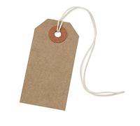 1000 Pack - 108 x 54mm Brown Buff Strung Tags 977299