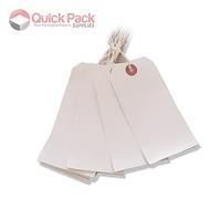 1000 Pack - 120 x 60mm White Coloured Strung Tags