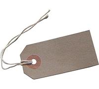 1000 Pack - 70 x 35mm Brown Buff Strung Tags 977296