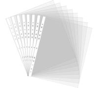 1000 Pack A4 Plastic Punched Punch Pockets Folders Filing Wallets Sleeves with Reinforced Spine, Suitable for Ring Binders