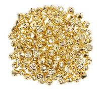 1000 Pack Christmas Jingle Bells Festive Xmas Tree Decoration Musical Sleigh DIY Home Crafts Gift Wrapping Cat Collar - Gold 10mm