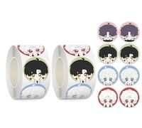 1000-Pack Love & Deepspace Chibi Character Stickers, 8 Designs, Decorative Seals for Crafts