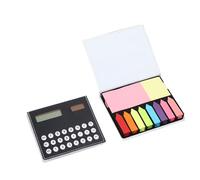 1000 Pages Sticky Note Paper, Colored Self-Stick Memo Note Pads Set with Calculator, Rectangular Notes and Index Flags Pads for Home School Students and Teachers (Black)