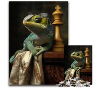 1000 Pc Adults Jigsaw Puzzle Chameleon And Chess King Jigsaw Puzzles for Adults BrainChallenging DIY Decorative Game Family Interactive Toy 1000 PCS(38x26cm)