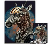 1000 Pc Adults Jigsaw Puzzle Zebra Astronaut Jigsaw Puzzles for Adults Perfect for Halloween Christmas Birthday Gift 1000 PCS(38x26cm)