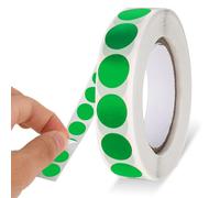 1000 Pcs 0.5'' Green Round Stickers Circle Dot Stickers Waterproof Circle Stickers Color Coding Label for Office Shop Home Classroom Marking