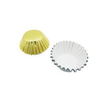 1000 pcs 2.5 cm Mini Gold Silver Foil Cupcake Cases Paper Muffin Liners Cake Cups Baking Mould(Gold)