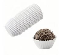 1000 Pcs (4#) - Forminha de Brigadeiro Número 4, Brigadeiro Forminhas 1 Inch, Forminhas para Brigadeiro, White small Cupcake Liners, Paper Wrappers for Chocolate Truffles, Baking, and Party Desserts