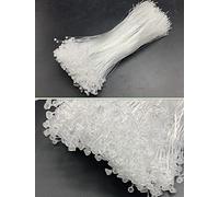 1000 pcs 5" Hang Tag Nylon String Snap Lock Pin Loop Fastener Hook Tie Clear UK